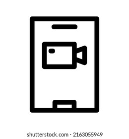 video call icon or logo isolated sign symbol vector illustration - high quality black style vector icons
