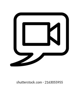 video call icon or logo isolated sign symbol vector illustration - high quality black style vector icons
