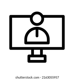 icono de videollamada o logotipo símbolo de señalización aislado ilustración vectorial de alta calidad estilo negro vectores iconos

