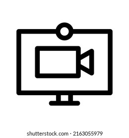 video call icon or logo isolated sign symbol vector illustration - high quality black style vector icons
