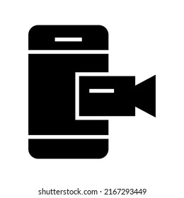 icono de videollamada o logotipo símbolo de señalización aislado ilustración vectorial de alta calidad estilo negro vectores iconos
