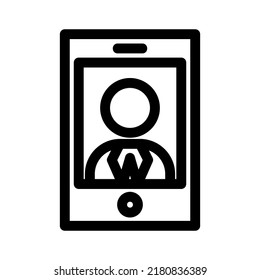 icono de videollamada o logotipo símbolo de señalización aislado ilustración vectorial de alta calidad estilo negro vectores iconos

