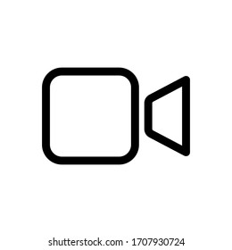 Video Call Icon Logo Vector Illustration. Video Call icon design vector template. Trendy Video Call vector icon flat design for website, symbol, logo, icon, sign, app, UI.