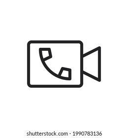 Video Call Icon Logo Vector Illustration. Video Call icon design vector template. Trendy Video Call vector icon,Video chat sign vector