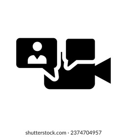 
Video Call Icon Message video vector illustration isolated on white background
