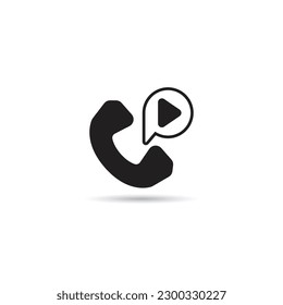 video call icon on white background vector illustration