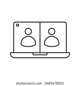 Video Call icon on white backkground