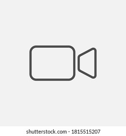 Video call icon, online chat button isolated on white background. Vector illustration. Eps 10.