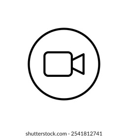 Vetor de Estrutura de Tópicos para Interface do Usuário da Web do ícone de chamada de vídeo