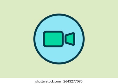 Video Call icon. icon related to UI elements. suitable for web site, app, user interfaces,element, printable etc. flat line icon style. simple vector design editable