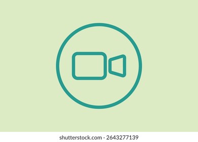 Video Call icon. icon related to UI elements. suitable for web site, app, user interfaces,element, printable etc. line icon style. simple vector design editable