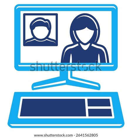 Video Call icon represented by Video Call in PC Dualtone style.