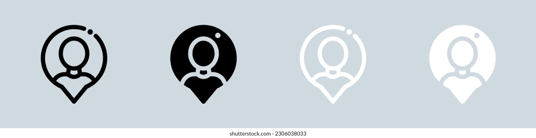 Video call icon set in black and white. Chat signs vector illustration.