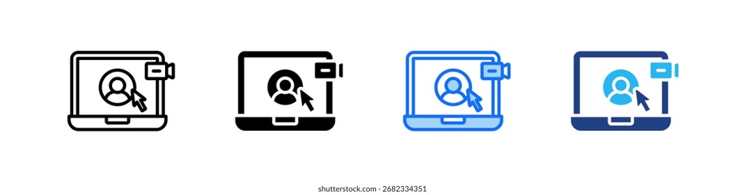 Video Call Icon Set Multiple Style Collection