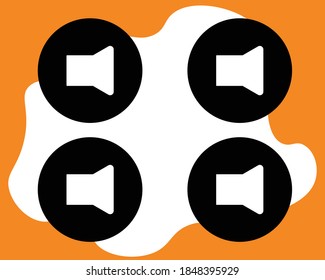 Video call icon set for screen template for online video app