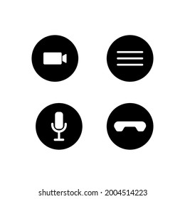 Bildaufruf-Icon-Set für einfaches Design