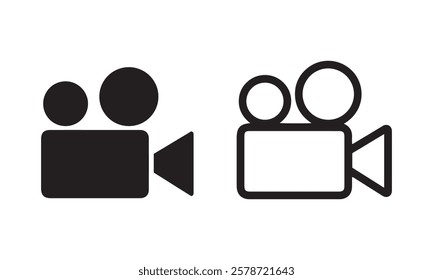 Video call icon set vector illustration, Video chat icon set vector for app and web