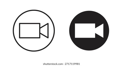 Video Llame a los diseños de Vector de silueta de icono. Trazos editables