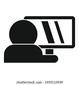 Video call icon. Simple illustration of Video call vector icon for web design isolated on white background