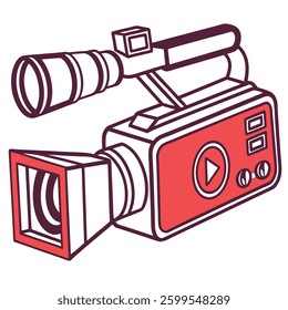 Video Call Icon
- a sleek vector icon of a video camera with a play button overlay, flat style, solid red fill, representing video calls.

 - Powered by Shutterstock - Get 15% off with code: PIKWIZARD15