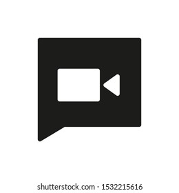 Video Call Icon Solid Design 