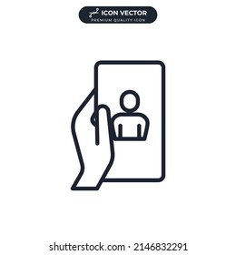 plantilla de símbolo de icono de llamada de vídeo para la colección de diseño gráfico y web ilustración vectorial