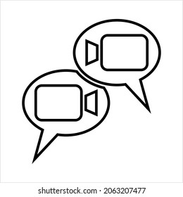 Video Call Icon Vector Art Illustration