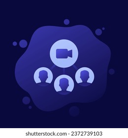 Video call icon, vector design