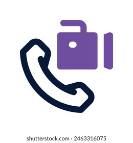 video call icon. vector dual tone icon for your website, mobile, presentation, and logo design.