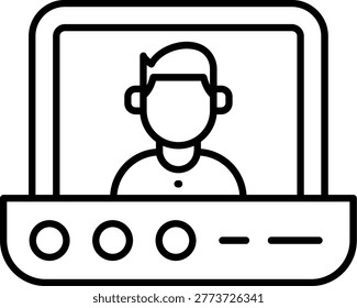 Video Call Icon Vector Element line icon design vector icons