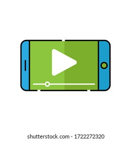 Video Call icon Vector. Video Call icon flat design isolated on white background.