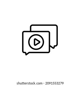 Video Call Symbol Vector. Videoanruf-Symbol, flaches Design einzeln auf weißem Hintergrund.

