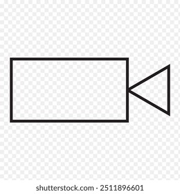 Symbolvektor für Videoanrufe. Videoanruf-Symbol, Vektorgrafik.
