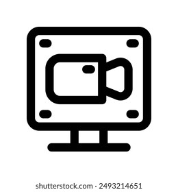 video call icon. vector line icon for your website, mobile, presentation, and logo design.