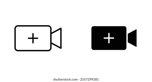 Video call Icon vector. liner and flat style icons set.