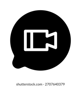 Ilustração de Design de Símbolo Vetor de Ícone de Chamada de Vídeo