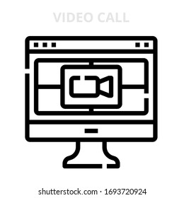 Video-Call-Symbol für Webseiten, Anwendungen, Karten, Druck, soziale Medien, Beiträge etc.