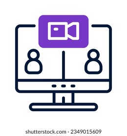 Videoanruf-Symbol für Ihre Website, Ihr Mobiltelefon, Ihre Präsentation und Ihr Logo-Design.