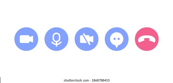 Video call icons for interface