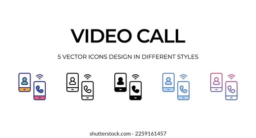 video call Icons Set vector Illustration.
