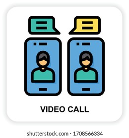 Iconos de videollamadas para diseño web, libro, anuncios, aplicación, proyecto, etc.