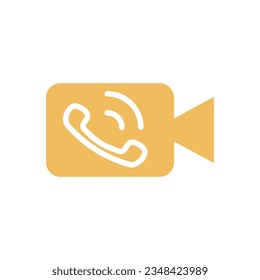 
 Video-Call-Symbol, Web-Symbol. Vektor einzeln auf weißem Hintergrund
