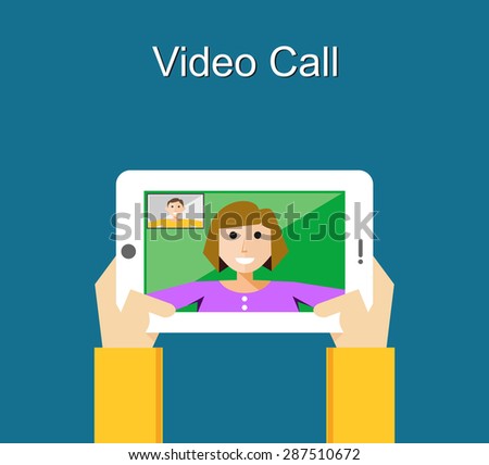 Video call illustration. Video call concept. flat design.