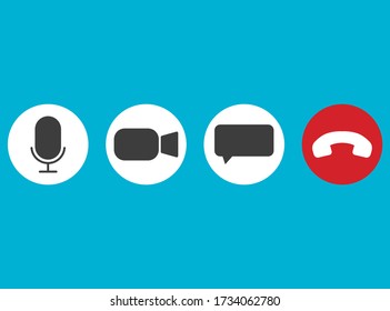 Icono de notificación de videollamadas aislado en segundo plano. Ilustración vectorial. Eps 10.