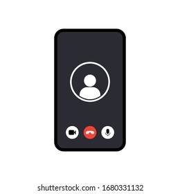 Video call in phone icon 