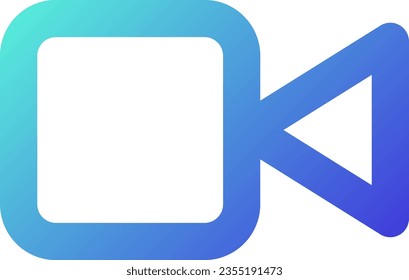 Icono Ui lineal de gradiente perfecto para píxel de videollamada. Videotelefonía. Conversación distante con la cámara. Símbolo de interfaz de usuario de color de línea. Pictograma de estilo moderno. Ilustración de contorno aislado del vector