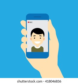 video call and recording isolated background