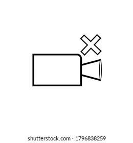 video call rejected icon vector illustration logo template