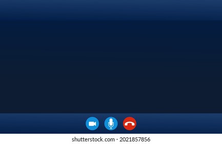 Video-Call-Screen-Vorlage, Konferenzschnittstelle. Vektorgrafik
