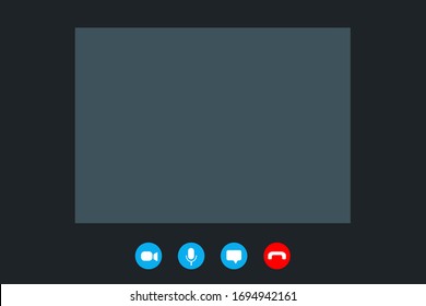 video call screen template. Vector illustration back